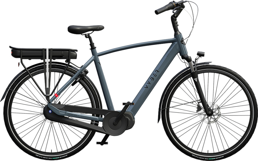 Vyber Ride E1 Lite 378Wh 28 Inch 61 cm Heren 7V Hydraulische schijfrem Grijs