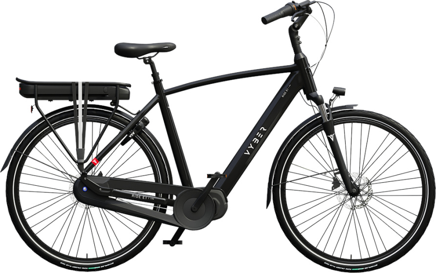 Vyber Ride E1 Lite 378Wh 28 Inch 61 cm Heren 7V Hydraulische schijfrem Zwart