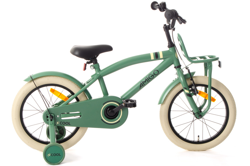 AMIGO 2Cool 16 Inch 26 cm Jongens Terugtraprem Groen