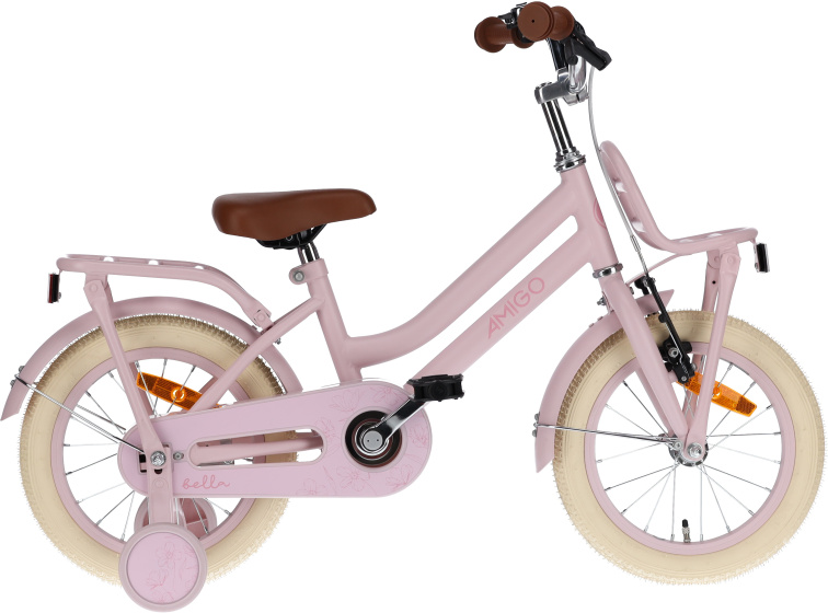 AMIGO Bella 14 Inch 24 cm Meisjes Terugtraprem Roze