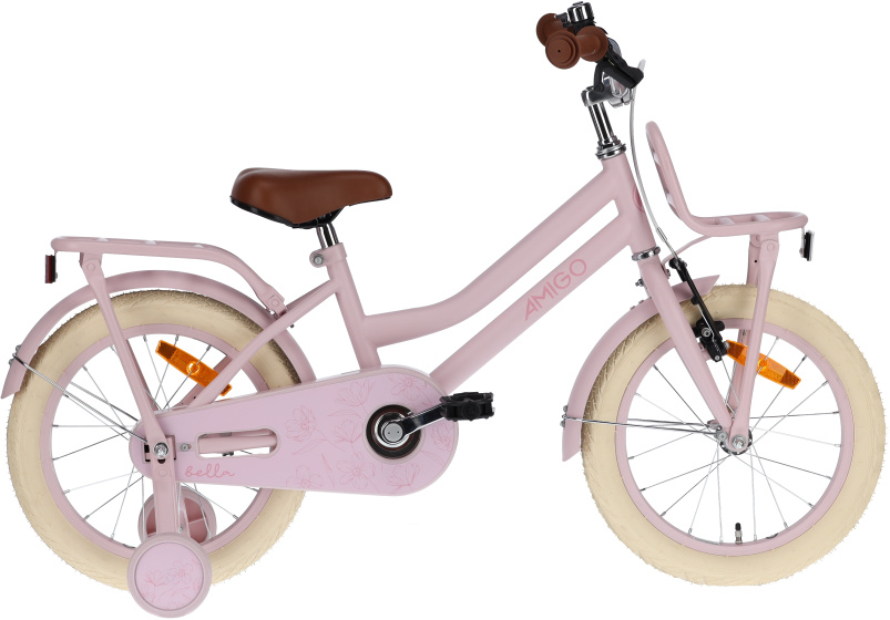 AMIGO Bella 16 Inch 26 cm Meisjes Terugtraprem Roze