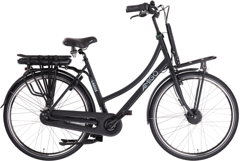 AMIGO E Lagos T3 28 Inch 55 cm Dames 7V Rollerbrake Matzwart