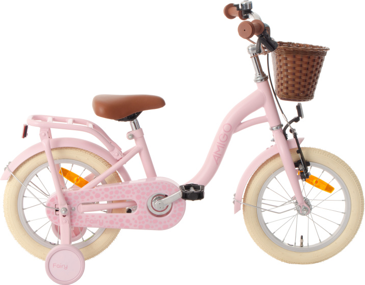 AMIGO Fairy 14 Inch 22 cm Meisjes Terugtraprem Roze