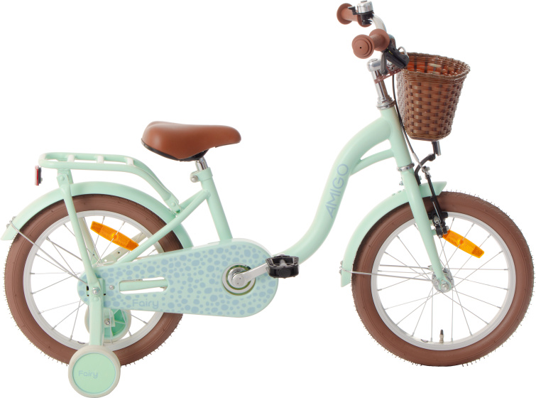 AMIGO Fairy 16 Inch 24,5 cm Meisjes Terugtraprem Mintgroen