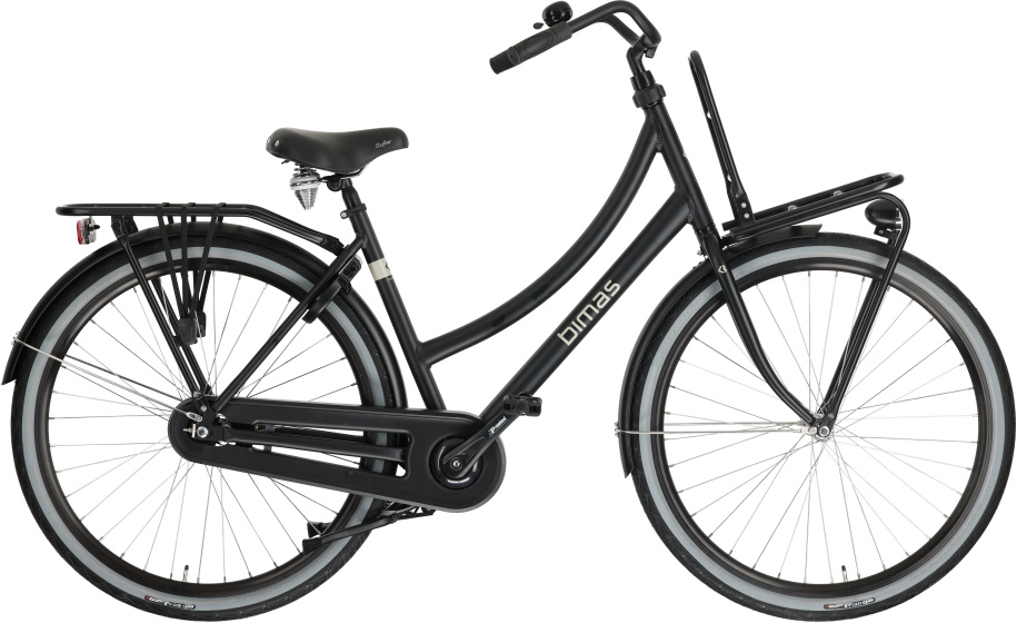 Bimas Transporter 1.0 28 Inch 50 cm Dames Terugtraprem Matzwart