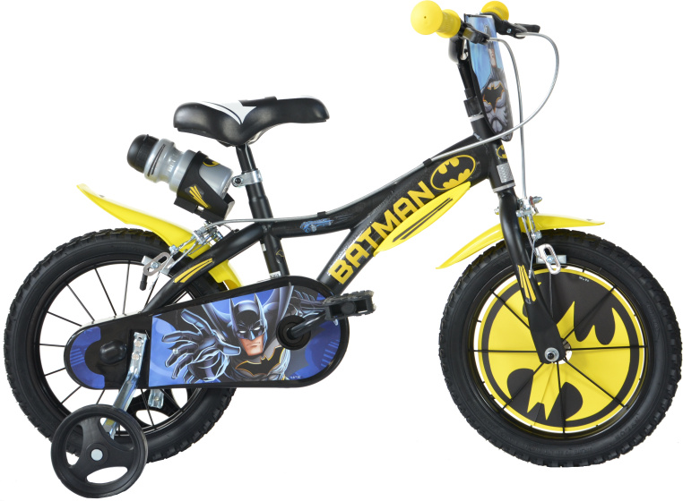 Dino Batman 14 Inch 24 cm Jongens Knijprem Zwart/Geel