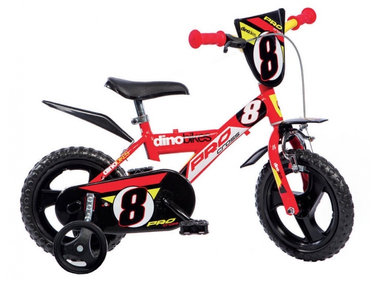 Dino Pro Cross 12 Inch 21 cm Jongens Doortrapper Rood/Zwart