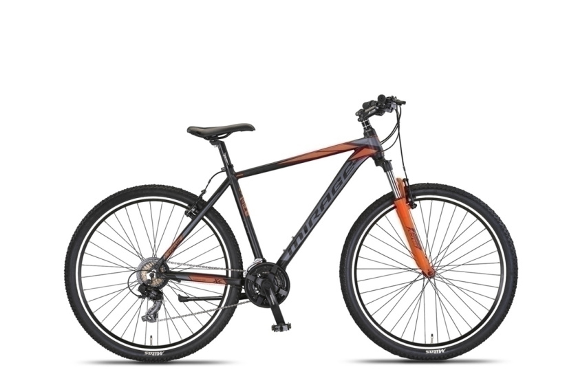 Umit Mirage Oversized MTB 29 Inch 50 cm Unisex 21V V Brakes Zwart/Oranje