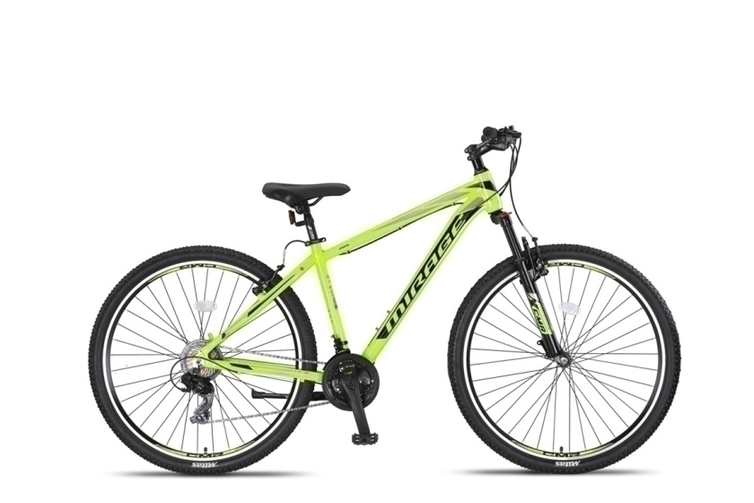 Umit Mirage Cropped MTB 29 Inch 46 cm Unisex 21V V Brakes Lime/Zwart