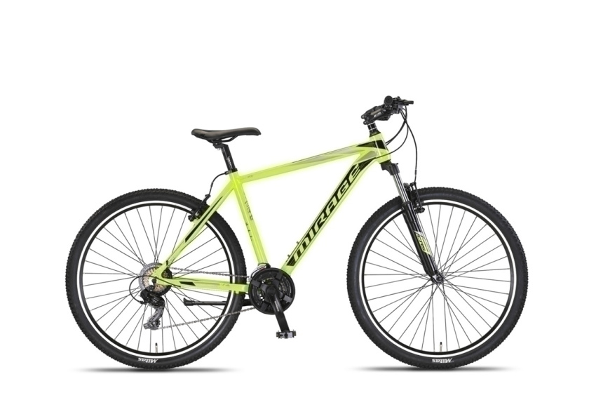 Umit Mirage Oversized MTB 29 Inch 50 cm Unisex 21V V Brakes Lime/Zwart