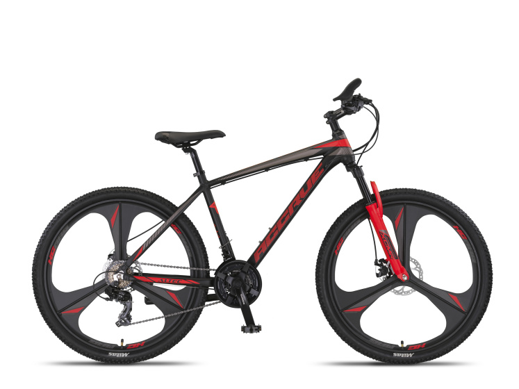 Altec Accrue MTB 27.5 Inch 45 cm Unisex 21V Mechanische schijfrem Zwart/Rood