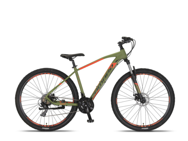 Altec Camaro MTB 27.5 Inch 45 cm Unisex 21V Mechanische schijfrem Legergroen/Rood