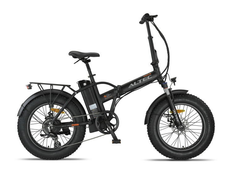 Altec Focus Fatbike Vouwfiets 20 Inch 42 cm Unisex 8V Schijfrem Matzwart