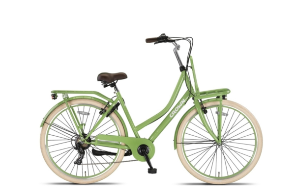 Crown Berlin 28 Inch 53 cm Dames 7V V Brakes Lichtgroen