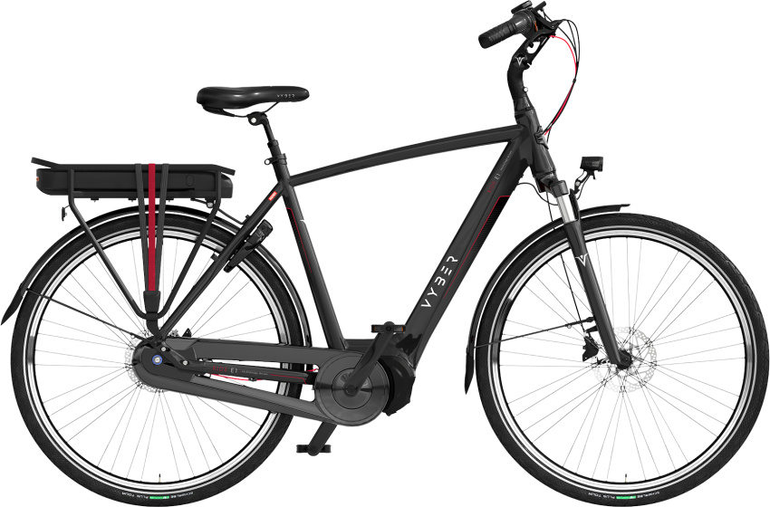 Vyber Ride E1 522Wh 28 Inch 61 cm Heren 7V Hydraulische schijfrem Zwart/Rood